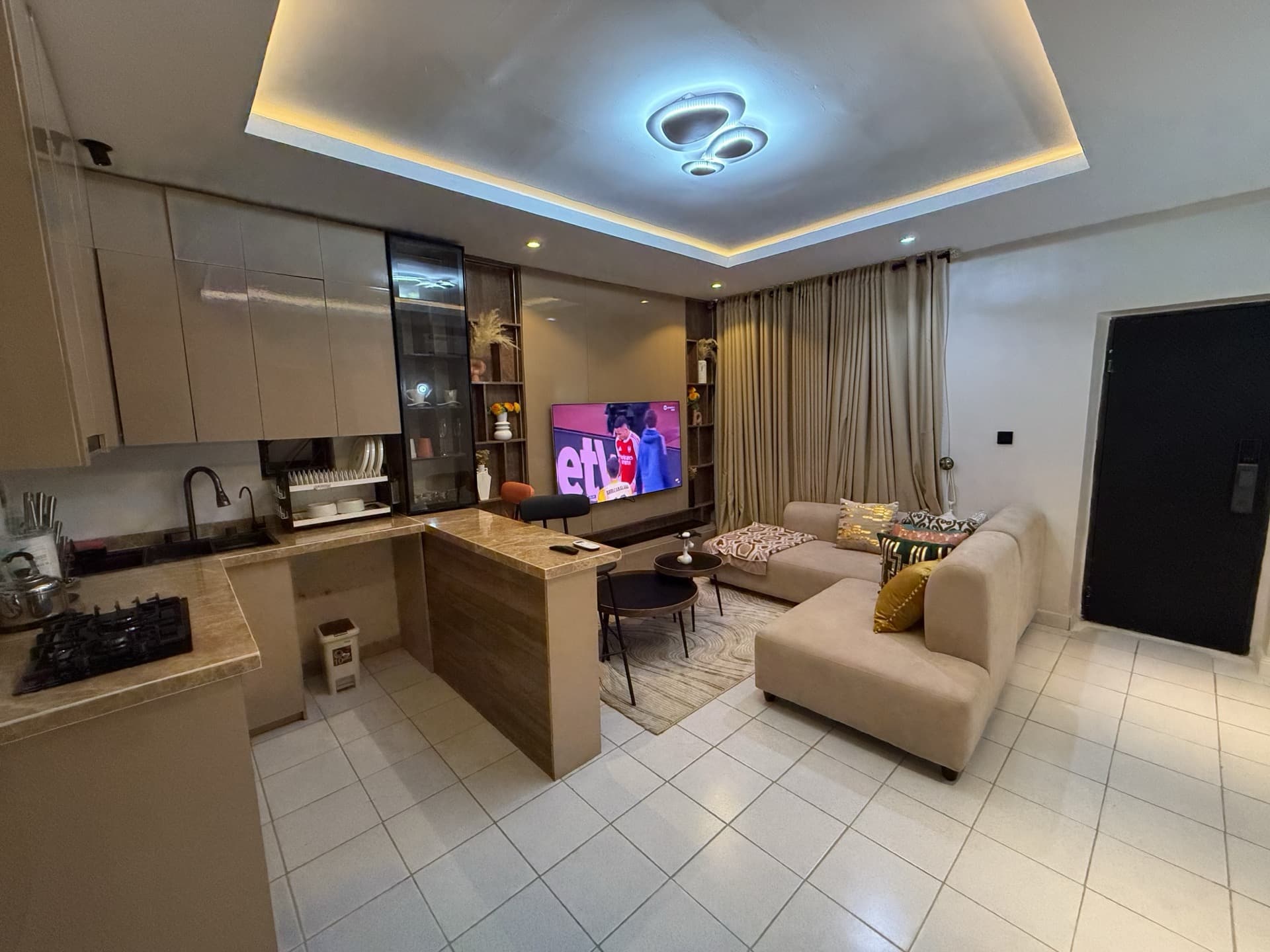 Lekki Haven shortlet garden evening setup - Lekki Phase 1 Lagos